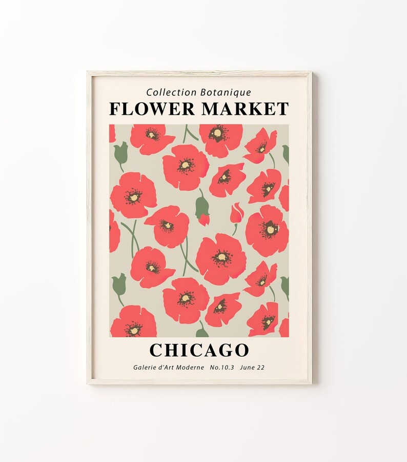 Affiche Marché aux Fleurs - Chicago