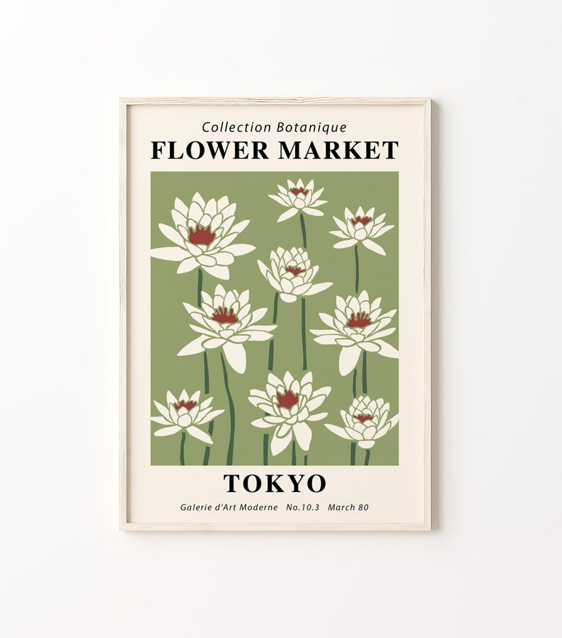 Affiche Marché aux Fleurs - Tokyo