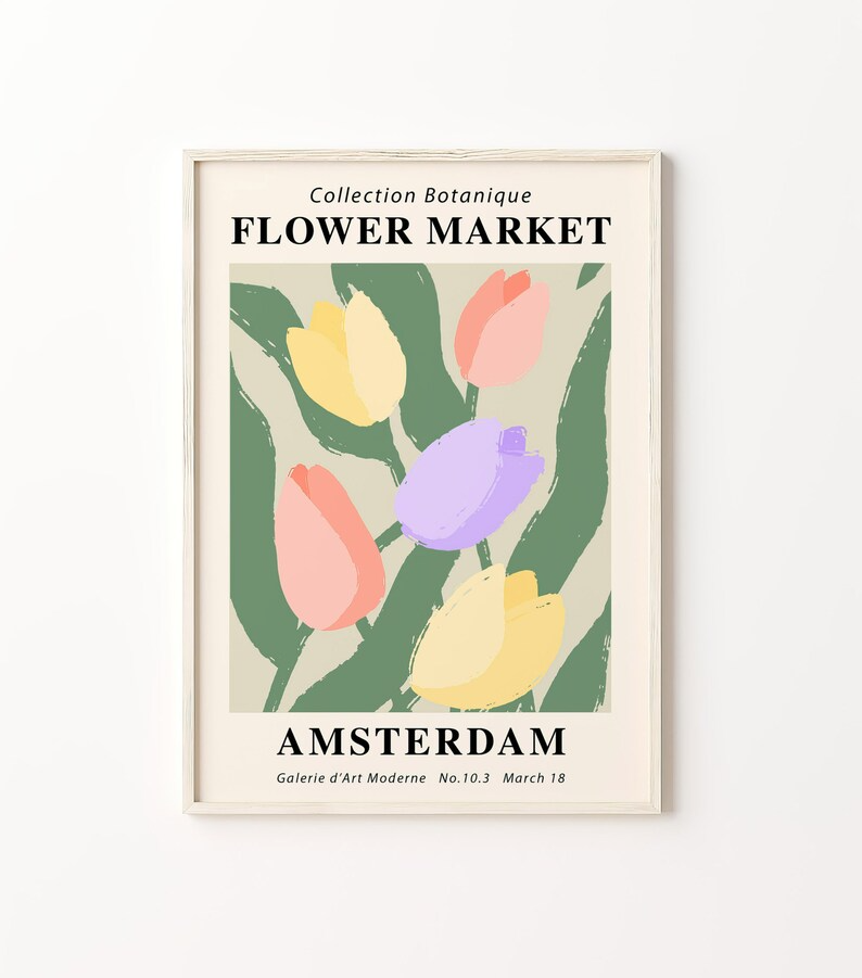 Affiche Marché aux Fleurs - Amsterdam