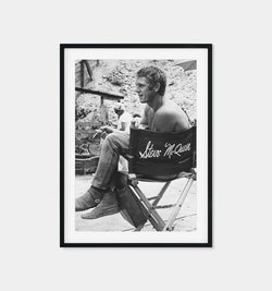 Photographie Noir & Blanc Steve Mc Queen Chaise de cinéma