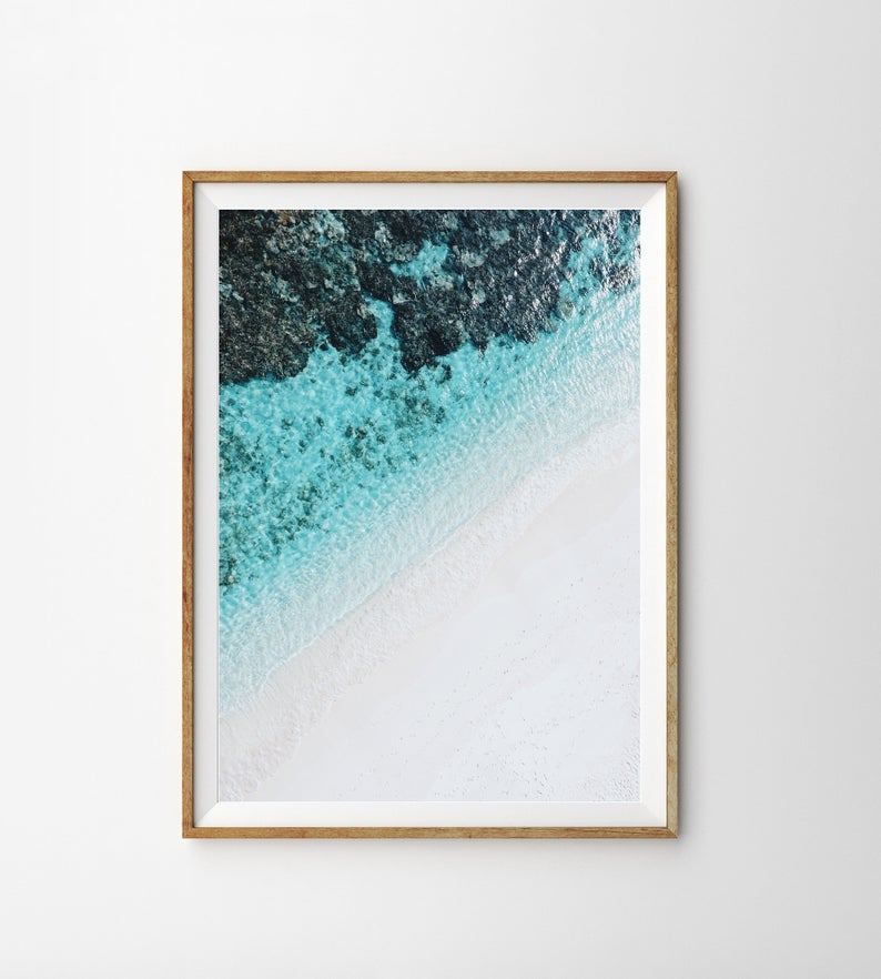Photographie aérienne Océan turquoise