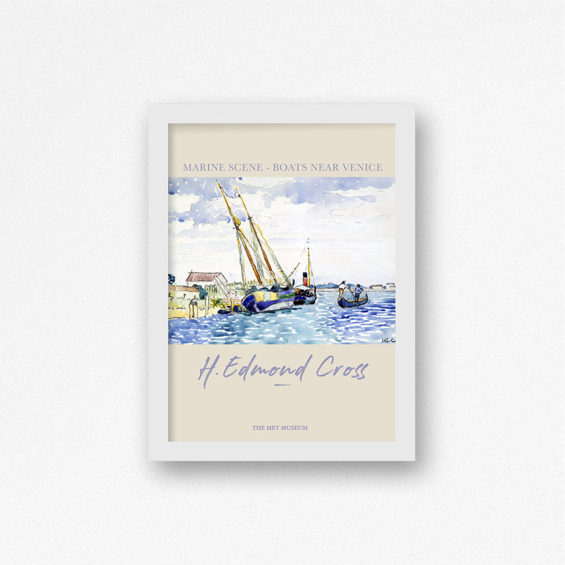 The French Print - Affiche Henri Edmond Cross - Boats Near Venice