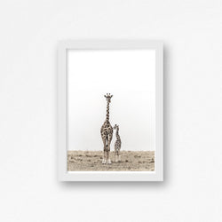 Photographie Girafe Mère et son Enfant