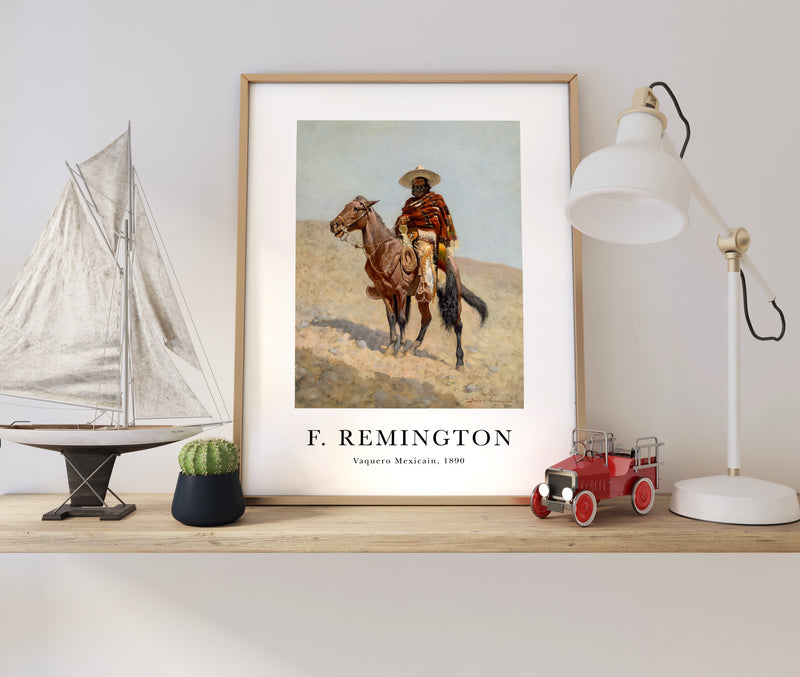 Affiche F. Remington - Vaquero Mexicain, 1890