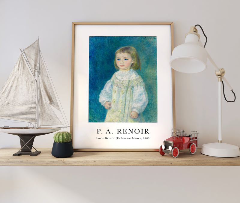 Affiche P. A. Renoir - Lucie Berard (Enfant en Blanc), 1883
