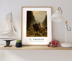 Affiche C. TROYON - En Route Vers le Marché, 1859