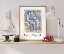 Affiche Paul Cézanne - Homme au Chapeau de Paille, 1905