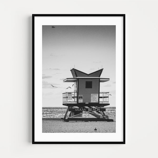 The French Print - Photographie Noir & Blanc Lifeguard Tower