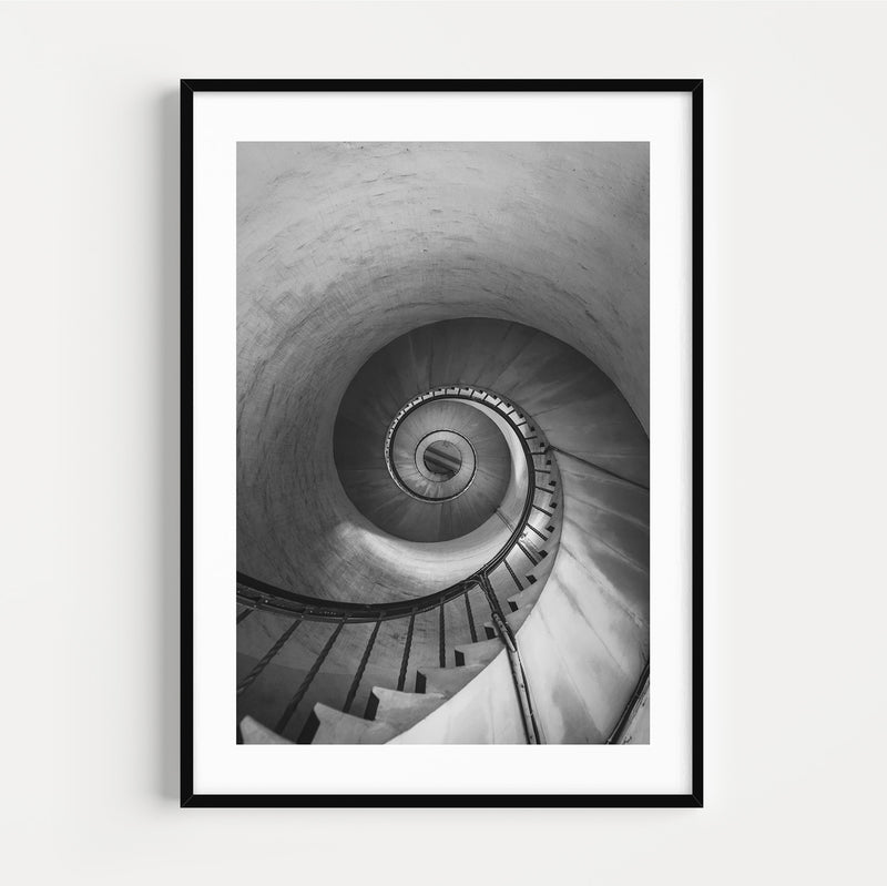 The French Print - Photographie Noir & Blanc Staircase Whirlpool