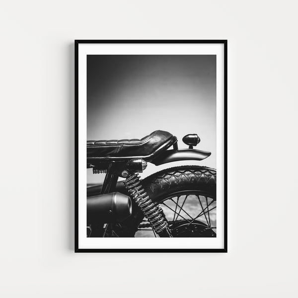 The French Print Photographie Café Racer, Noir & Blanc