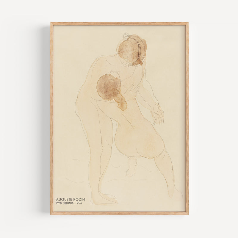 Affiche Auguste Rodin - Two Figures, 1905