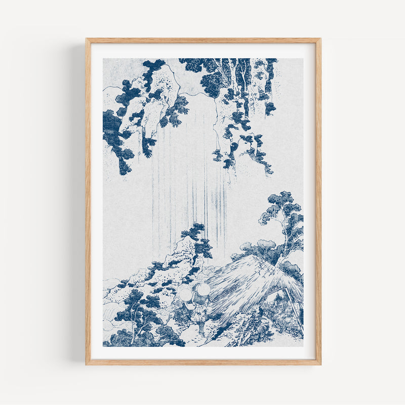 The French Print - Affiche Hokusai - Yoro Waterfall, 1832