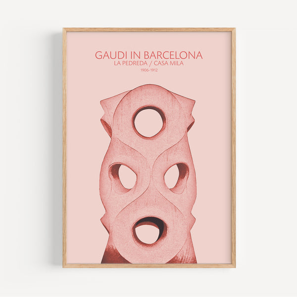 The French Print - Affiche Gaudi in Barcelona