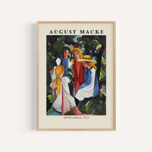 Affiche August Macke - Four Girls, 1913
