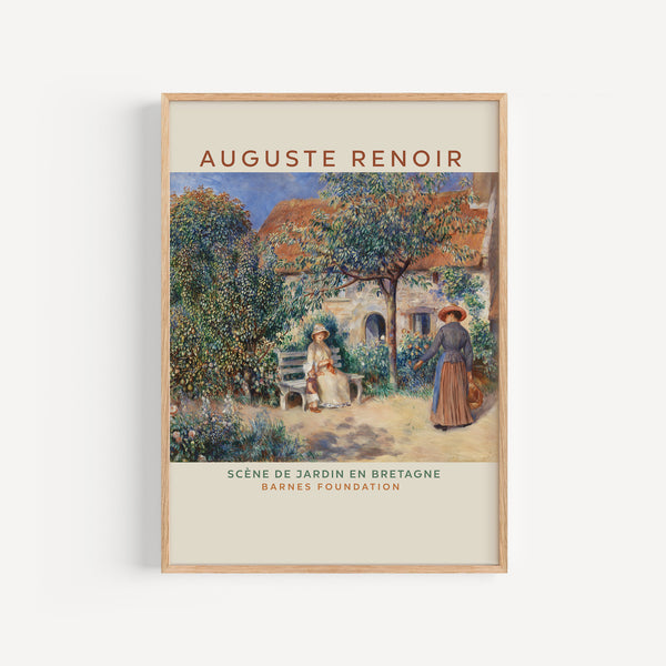 Affiche Auguste Renoir - Scène de Jardin en Bretagne, 1886