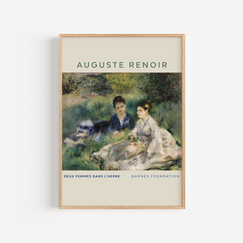 Affiche Auguste Renoir - Deux Femmes dans l'Herbe, 1873