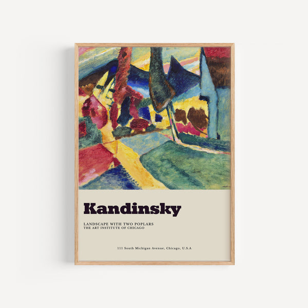 Affiche Kandinsky - Landscape with Two Poplars