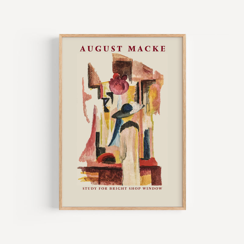 Affiche August Macke - Study For Bright Shop Window, 1913