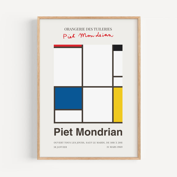 The French Print - Affiche Piet Mondrian, Les Tuileries