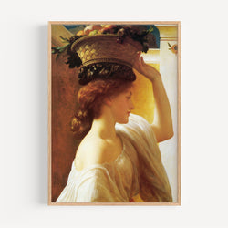 The French Print - Affiche Girl with a basket of fruit Date, Frederic Leighton