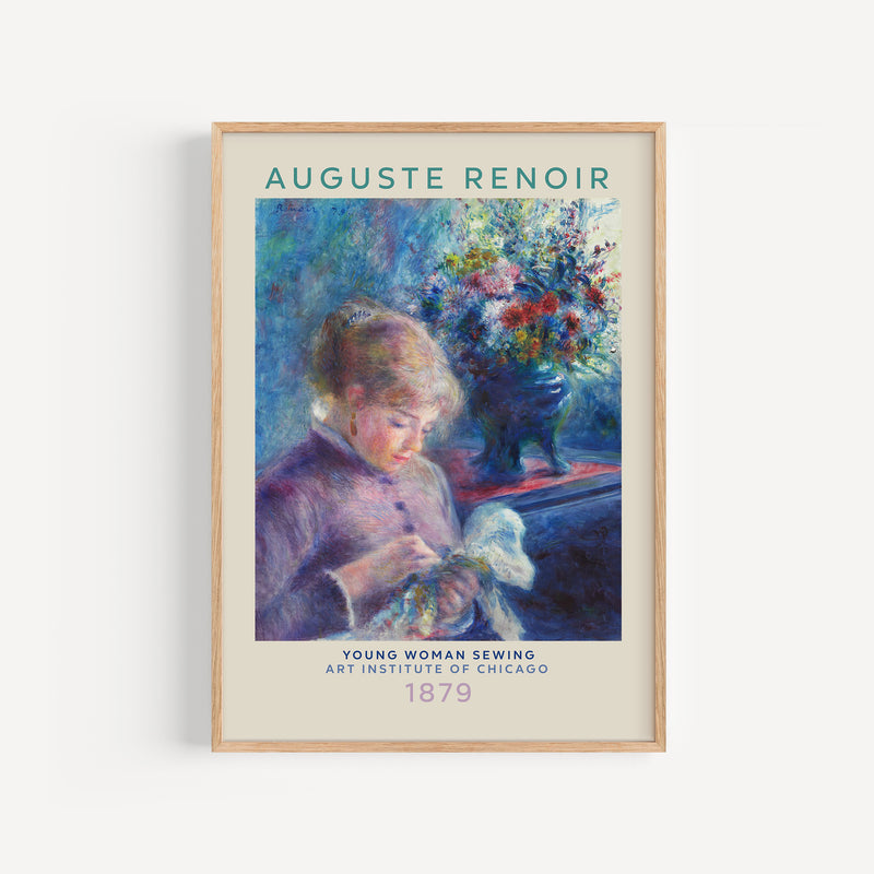 Affiche Auguste Renoir - Jeune Femme qui Coud, 1879