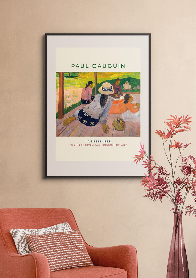 The French Print - Affiche Paul Gauguin - La Sieste, 1892