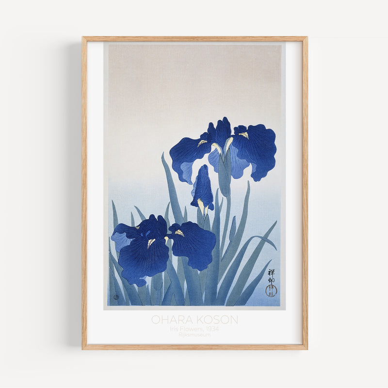 The French Print - Affiche Ohara Koson - Iris Flowers, 1896