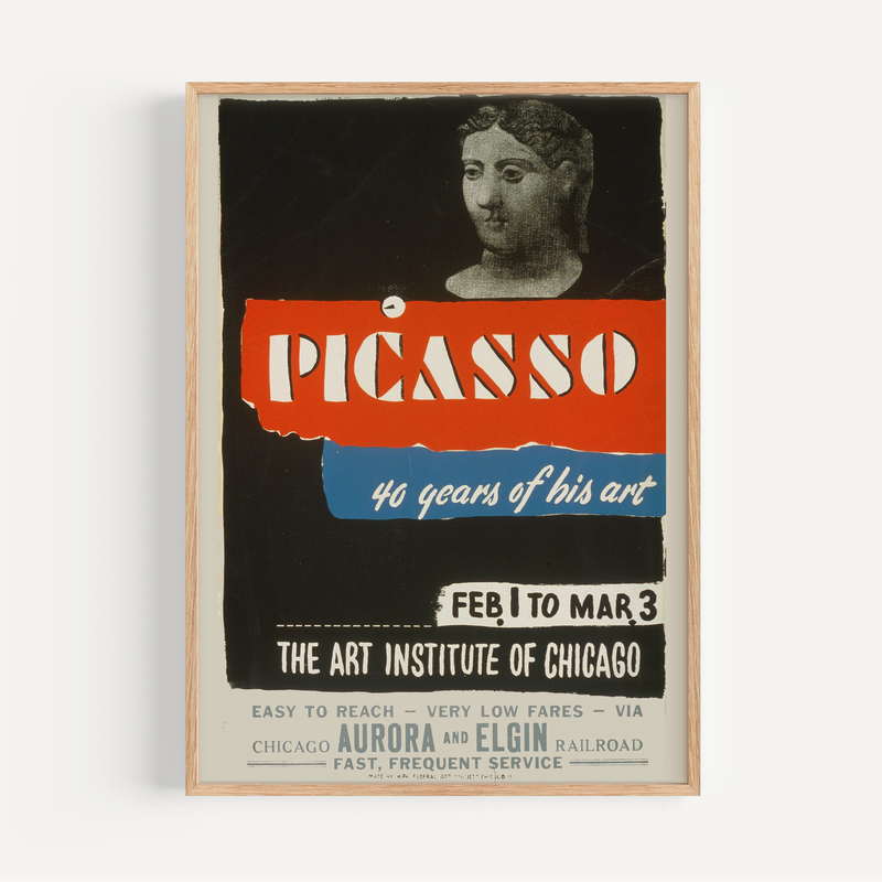 Affiche The Art Institute of Chicago - Pablo Picasso, 40 years of his art