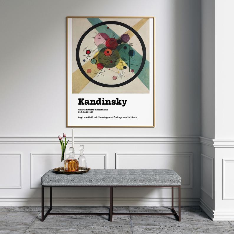 Affiche Kandinsky - Cercles dans un cercle (Circles in a Circle), 1923